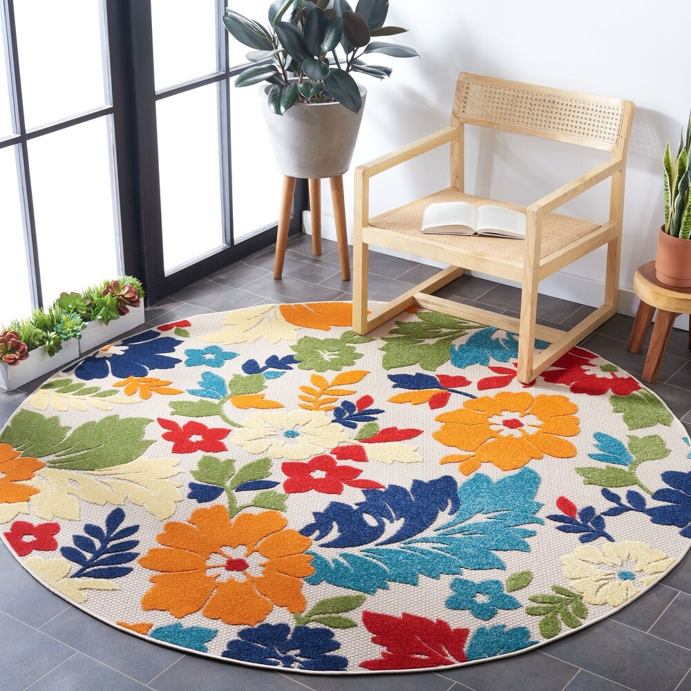 SAFAVIEH Cabana Avia Indoor/ Outdoor Waterproof Patio Floral Rug