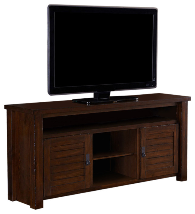 Trestlewood Entertainment Console   Transitional   Entertainment Centers And Tv Stands   by Progressive Furniture  Houzz