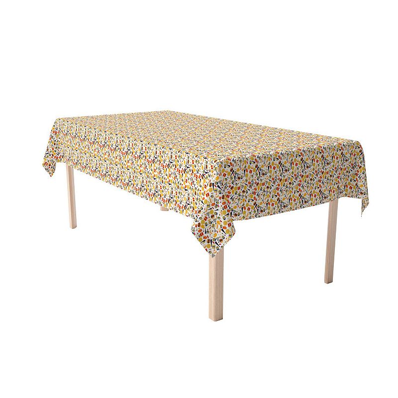 Rectangular Tablecloth， 100% Polyester， 60x104， Hanukkah Celebration Essentials