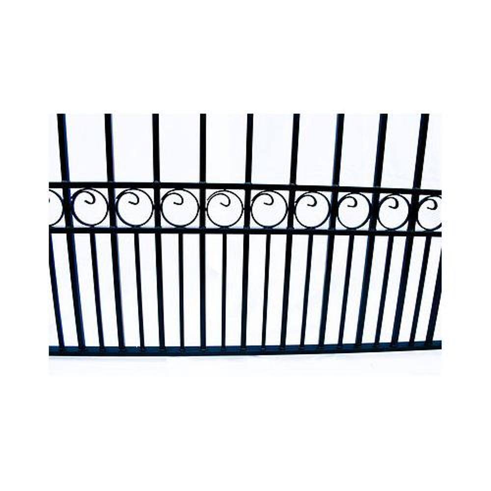 ALEKO Paris Style 18 ft. x 6 ft. Black Steel Single Slide Driveway Fence Gate DG18PARSSL-HD