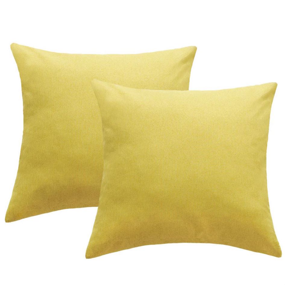 Kabuer Outdoor Waterproof Pillow Covers Outdoor Pillow Covers 18x18 Inch Outdoor Patio Pillows Covers Set of 2 Yellow