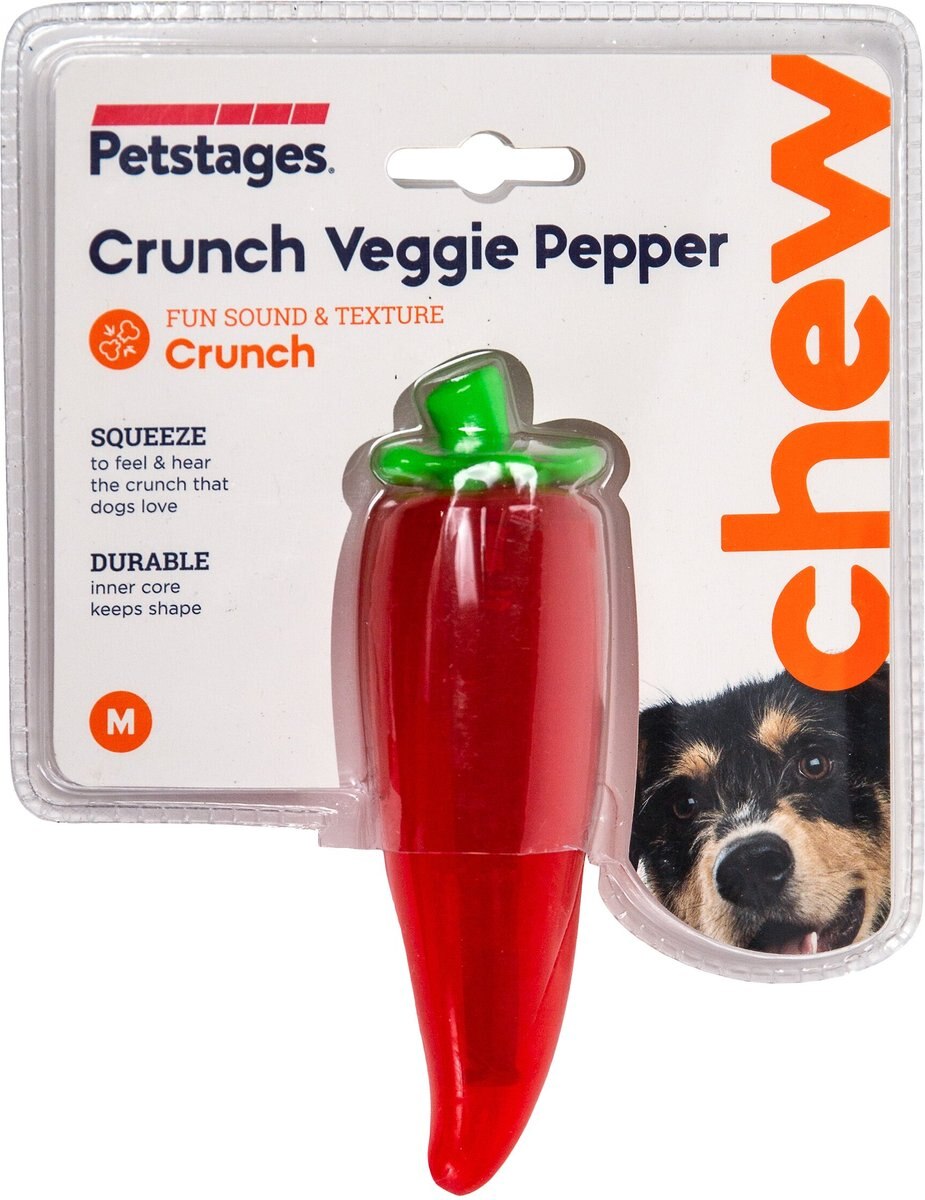 Petstages Crunch Veggie Pepper Tough Dog Chew Toy