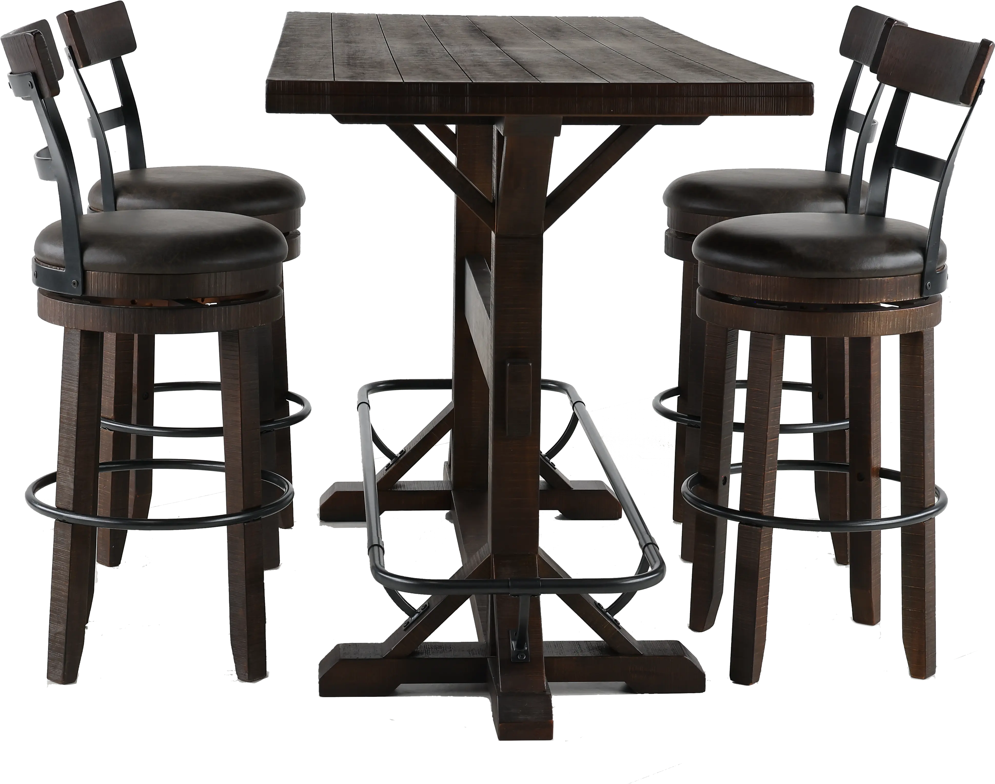 Homestead Dark Brown 5 Piece Pub Set