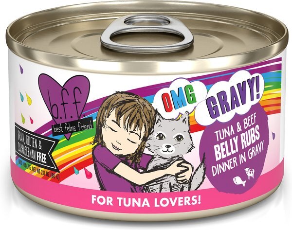 BFF OMG Belly Rubs! Tuna and Beef Wet Canned Cat Food