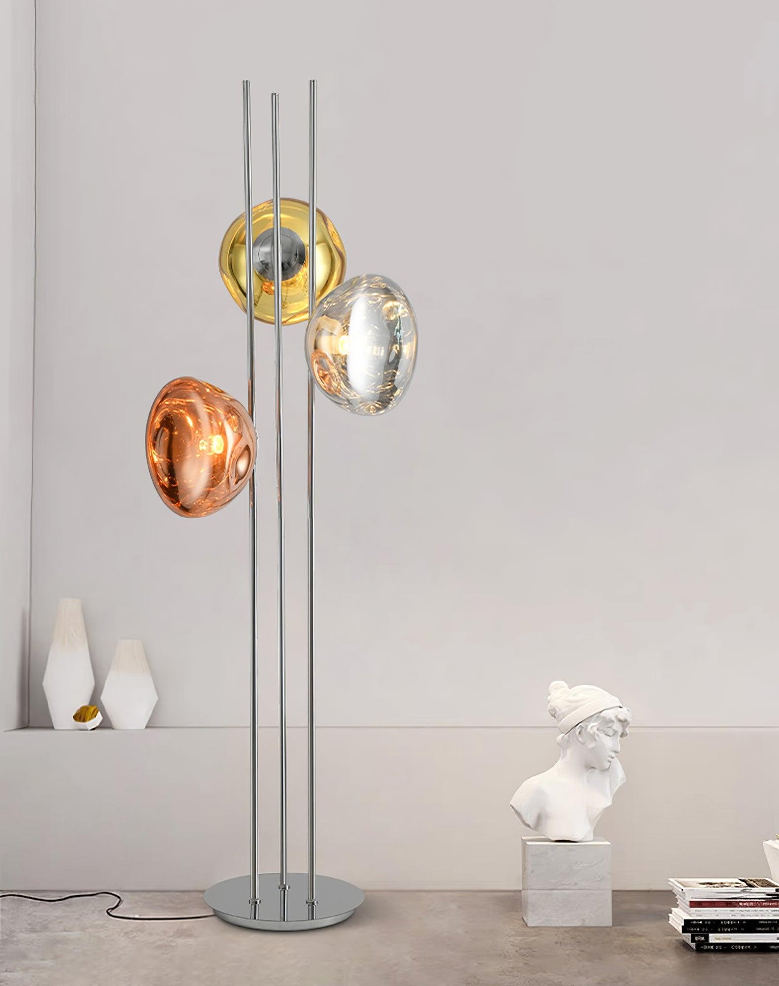 Three Lava Glass Floor Lamp