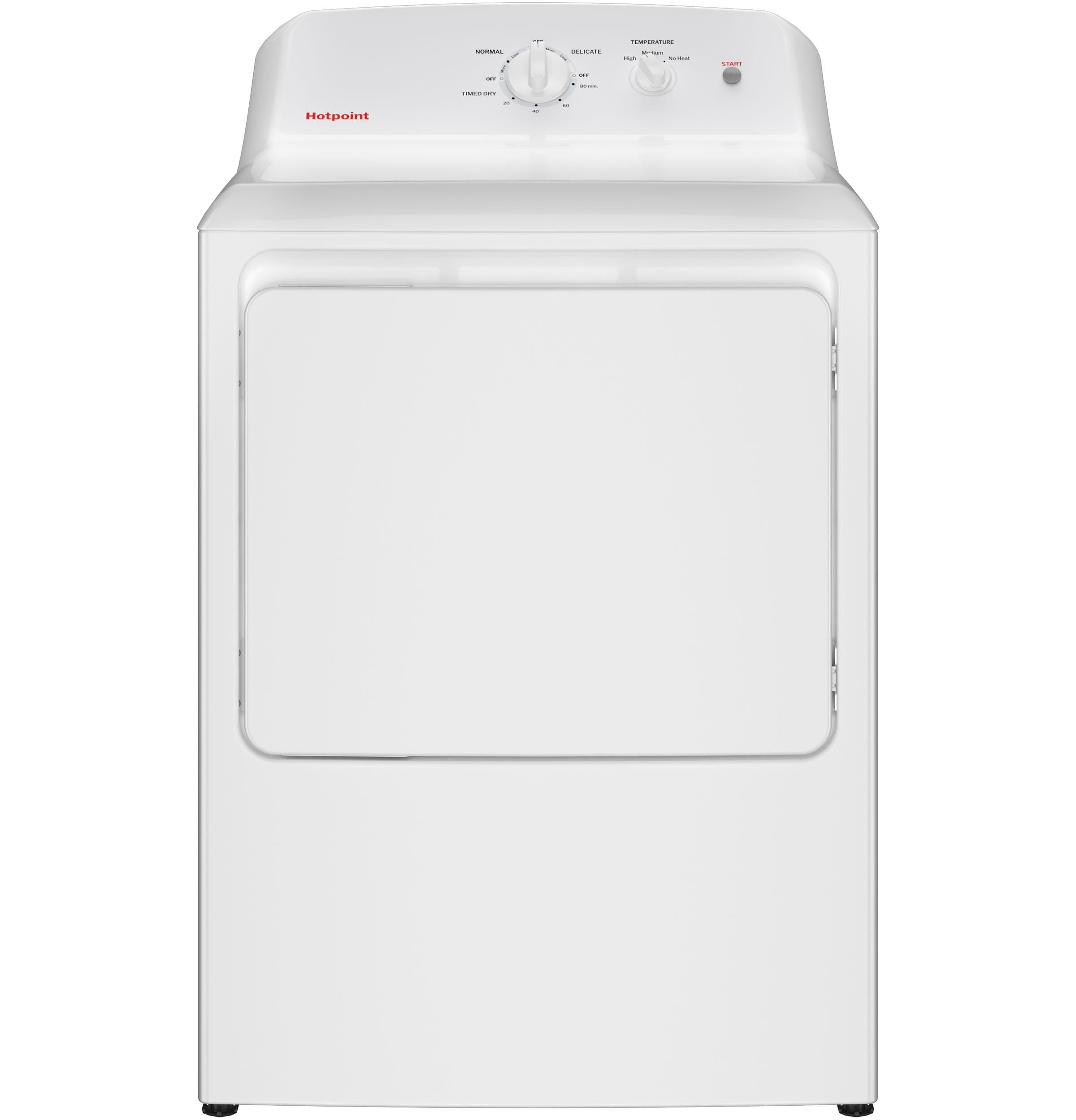 Hotpoint HTX26EASWWW Hotpoint® 6.2 Cu. Ft. Capacity  Electric Dryer With Up To 120 Ft. Venting And Shallow Depth​