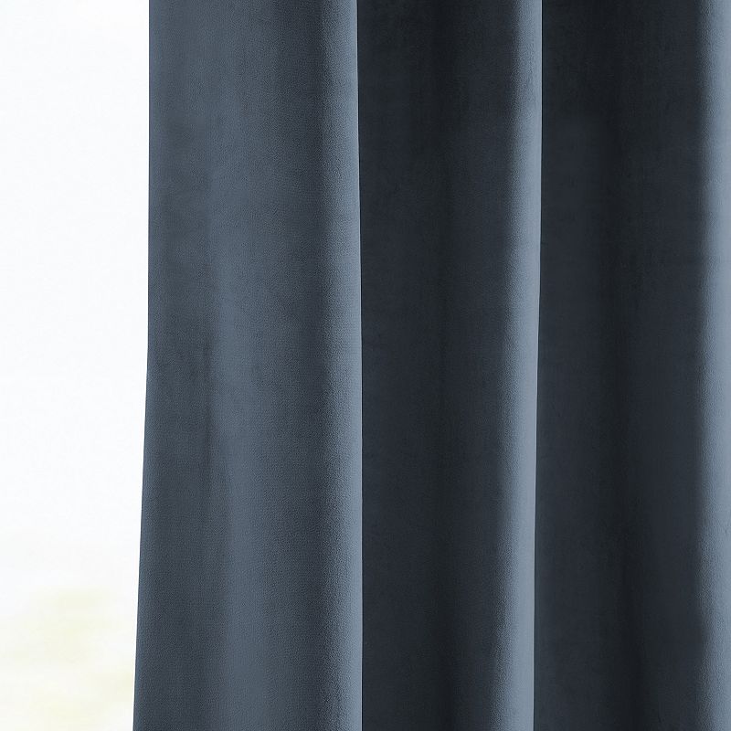 EFF Heritage Plush Velvet Grommet Window Curtain