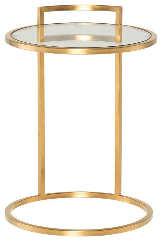 Reina Gold Side Table   Contemporary   Side Tables And End Tables   by Virgil Stanis Design  Houzz