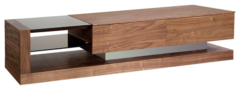 Sushi TV Stand  Modern Walnut Entertainment Center  Mid Century Media Storage   Transitional   Entertainment Centers And Tv Stands   by mod space furniture  Houzz