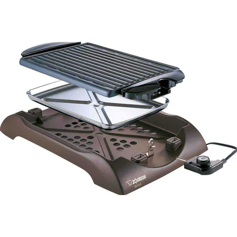 Zojirushi 112 sq. in. Brown Non-Stick Indoor Grill with Temperature Control EB-CC15