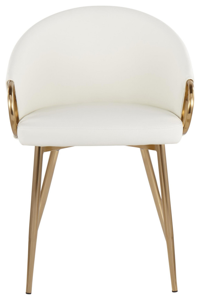 Claire Chair  Gold Metal   Midcentury   Dining Chairs   by LumiSource  Houzz