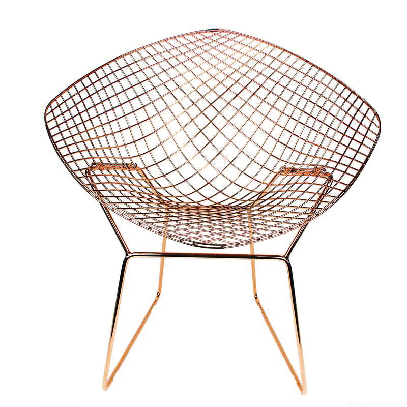 Rose Gold Diamond Wire Chair & Cushion Bp8019Rg