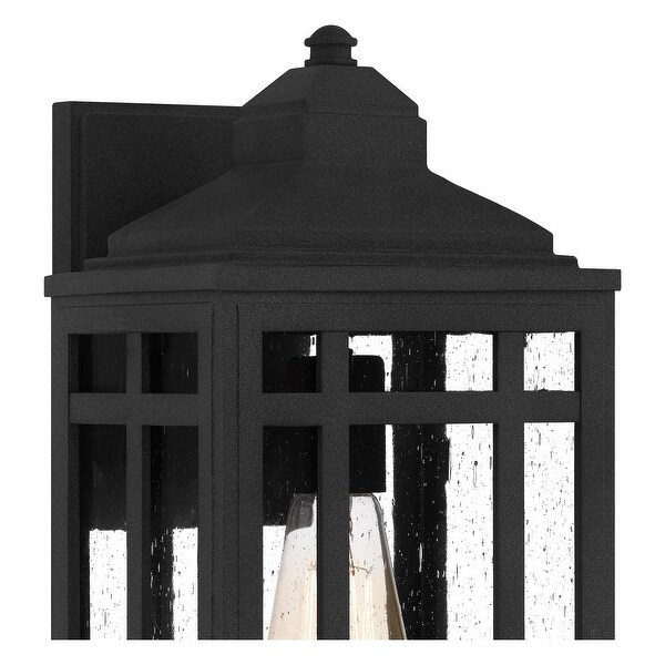 Auden 1-Light Mottled Black Outdoor Wall Lantern Shopping - The Best Deals on Outdoor Wall Lanterns | 41429487
