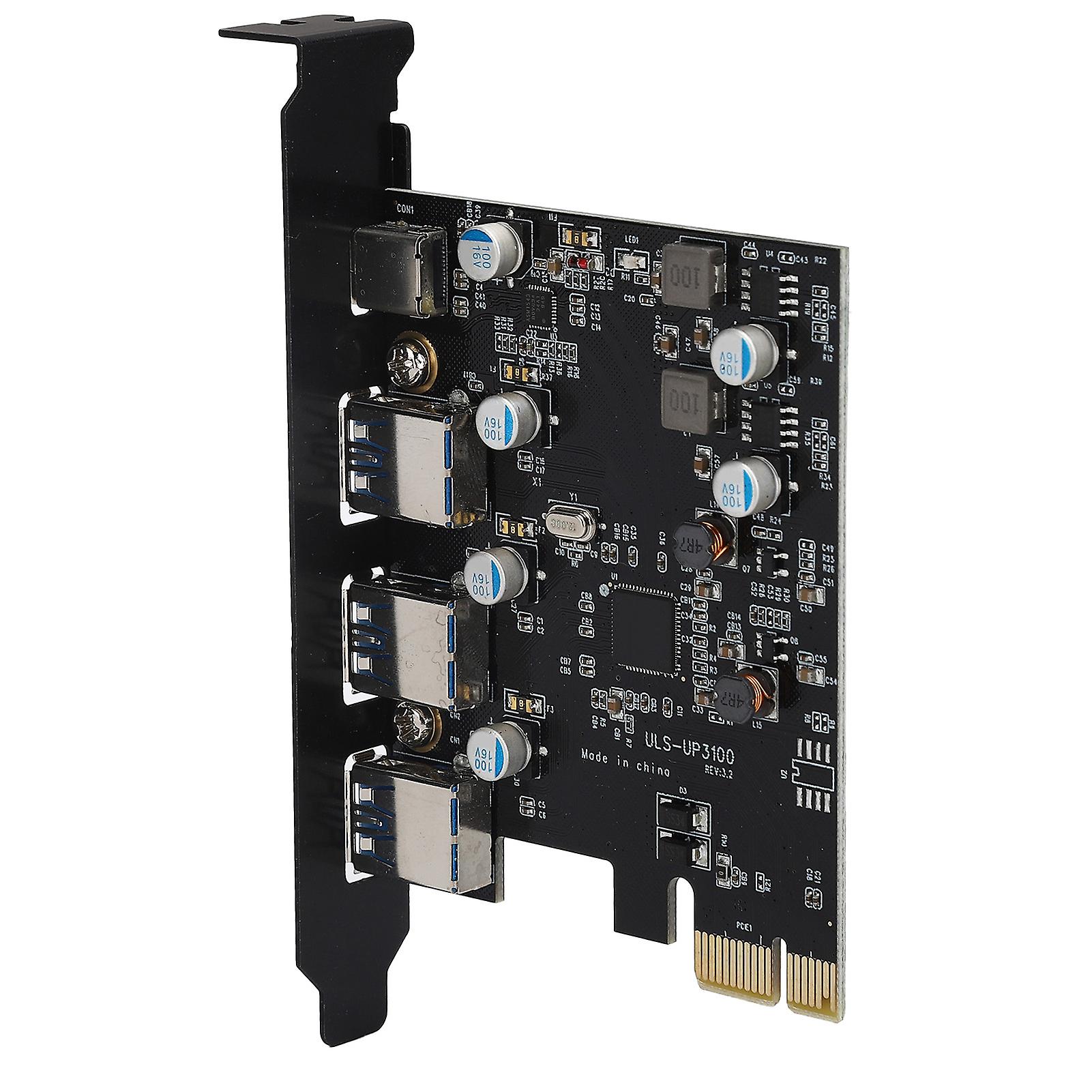 Pcie Expansion Card To Usb3.0 Typec 5gbps Express Adapter Controller Card With Disc