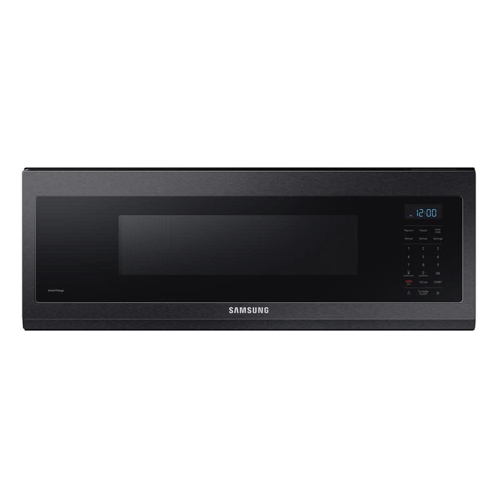  Smart SLIM 30 in 11 cu ft FingerprintResistant Black Stainless Steel 1100W OvertheRange Microwave with 400 CFM