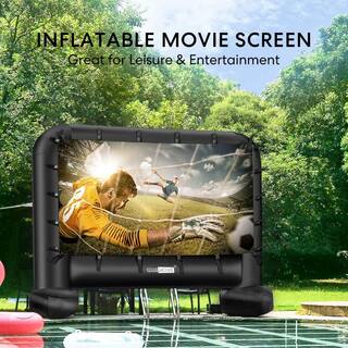 VIVOHOME 168 in. IndoorOutdoor Inflatable Mega Movie Projector Screen with Carry Bag X001V0H1M9