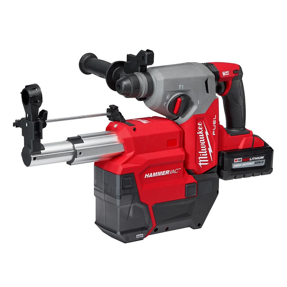 Milwaukee M18 FUEL Rotary Hammer 1" SDS Plus with Dust Extractor Kit 2912-22DE from Milwaukee