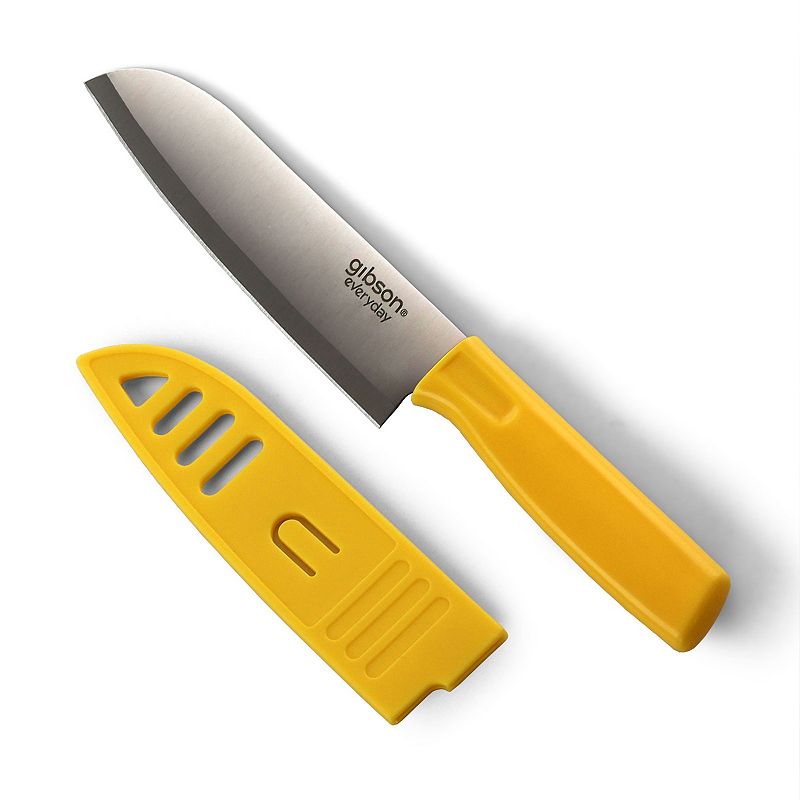 Gibson Everyday Grantville 4 Piece 6 Inch Santoku Knife with Sheath