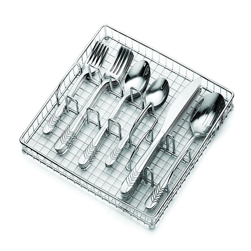 Cambridge Rasta Sand 42-pc. Flatware Set with Chrome Storage Tray