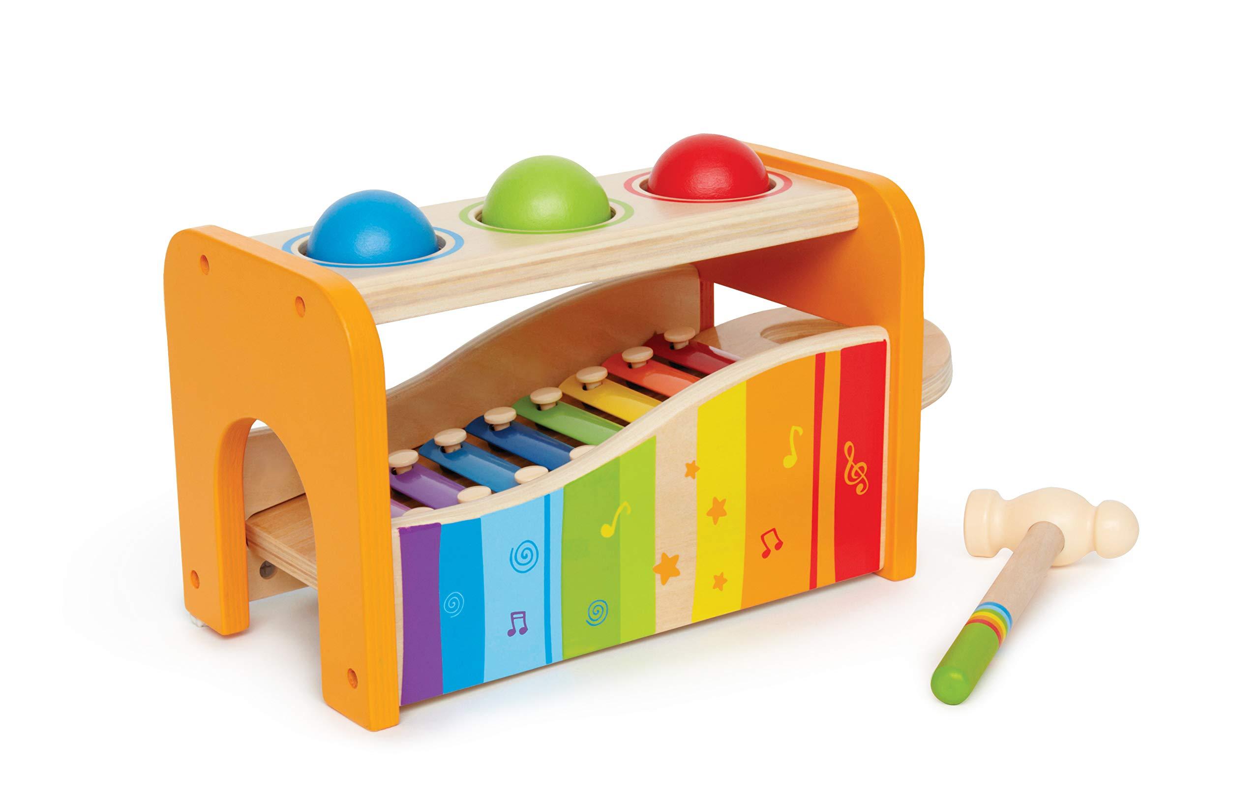 Hape - Pound and Tap Bench with Slide Out Xylophone