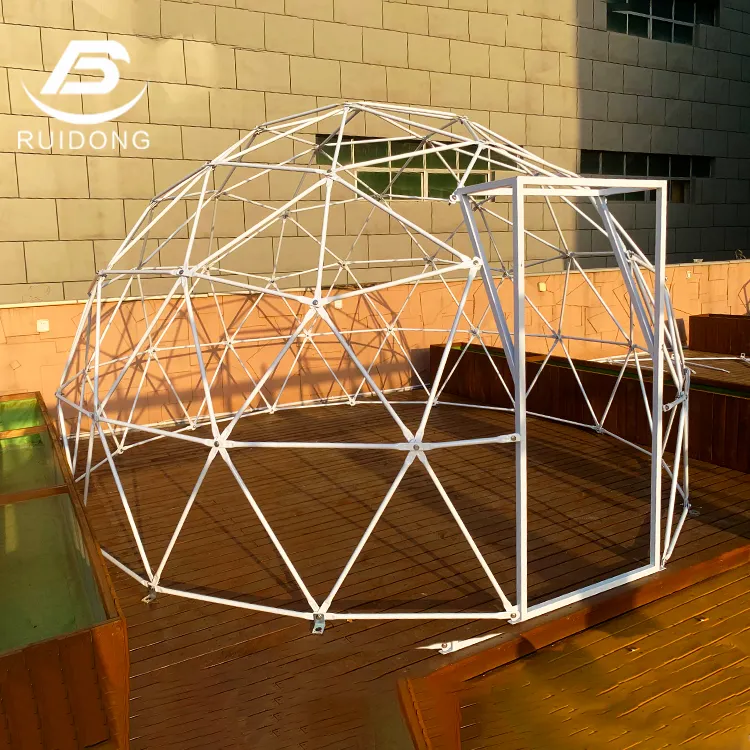 4m Width Mini White Transparent UV Resistance Half Dome Tents For Outdoor Camping 1 2 people