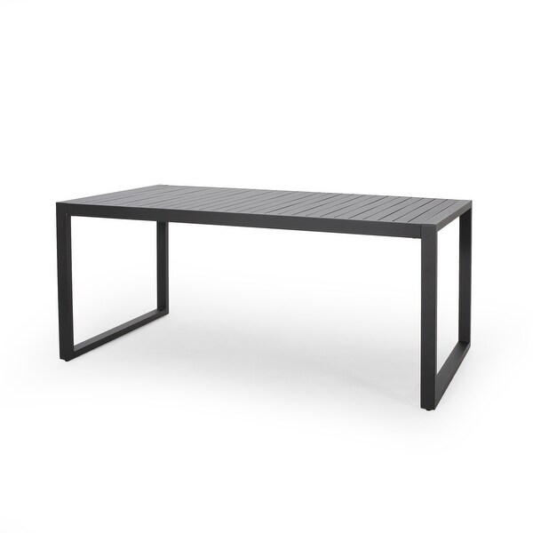 Navan Modern Aluminum Outdoor Dining Table by Christopher Knight Home