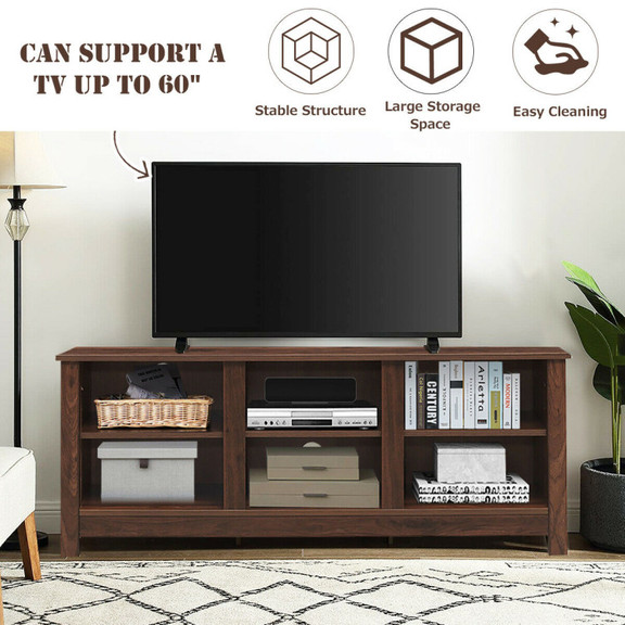 Costway 41937586 60 Inch  Entertainment TV Stand C...