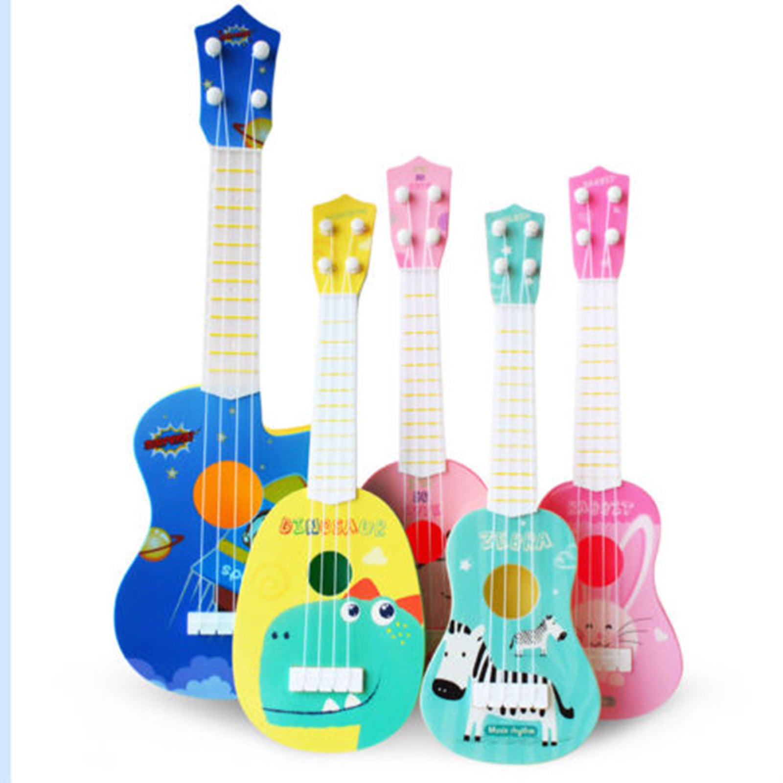 Liliz Toddler Kid's Musical Guitar Cute Cartoon Animal Print Mini Ukulele Educational Play Toys