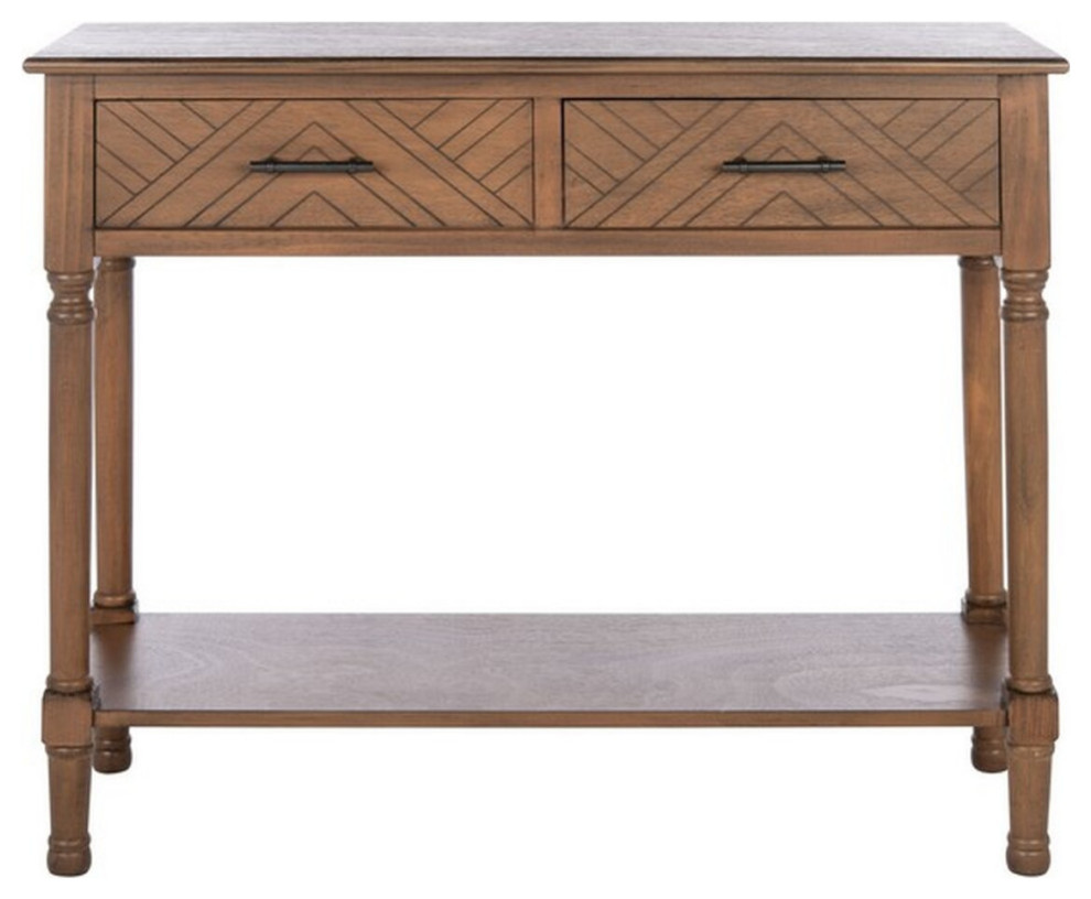 Lovell 2 Drawer Console Table Brown   Modern   Console Tables   by Virgil Stanis Design  Houzz