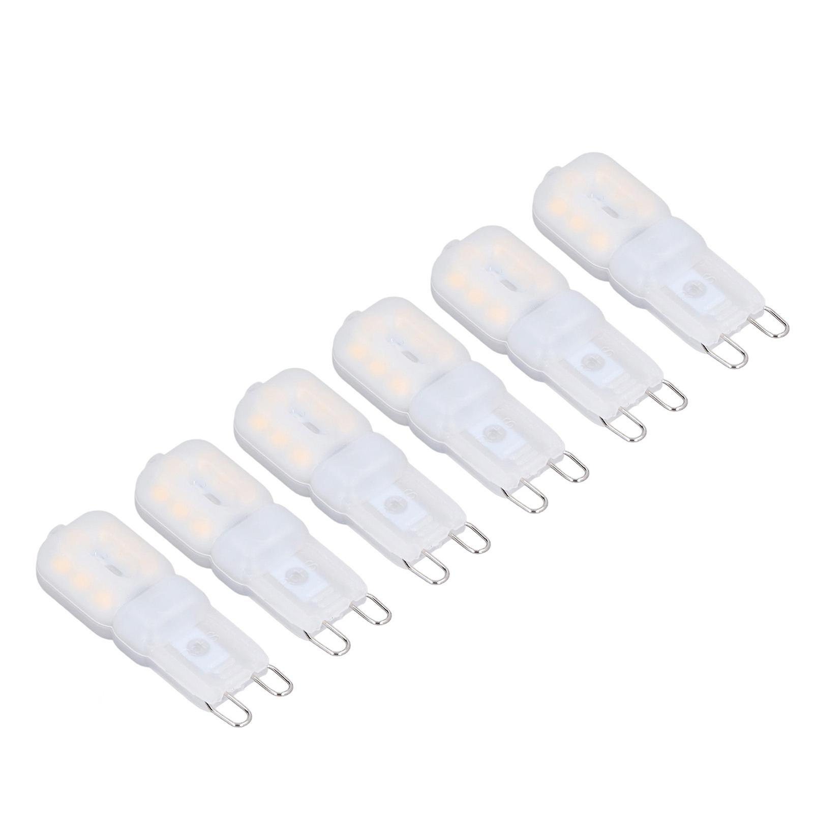 6Pcs G9 LED Light Bulbs Dimmable 3W Energy Saving 360 Degree Light Light Bulb for Ceiling Lamps and Pendant Lamps Warm White 110-140V