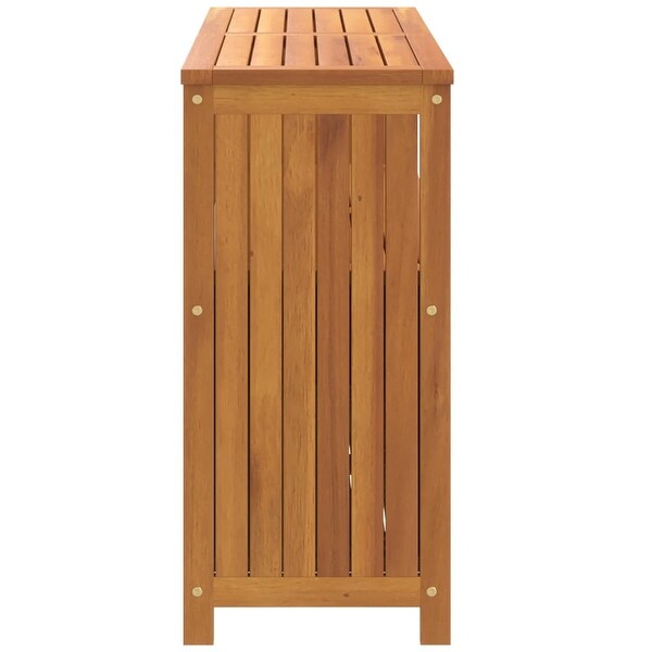 vidaXL Patio Console Table with Doors Entryway Outdoor Garden Solid Wood Acacia