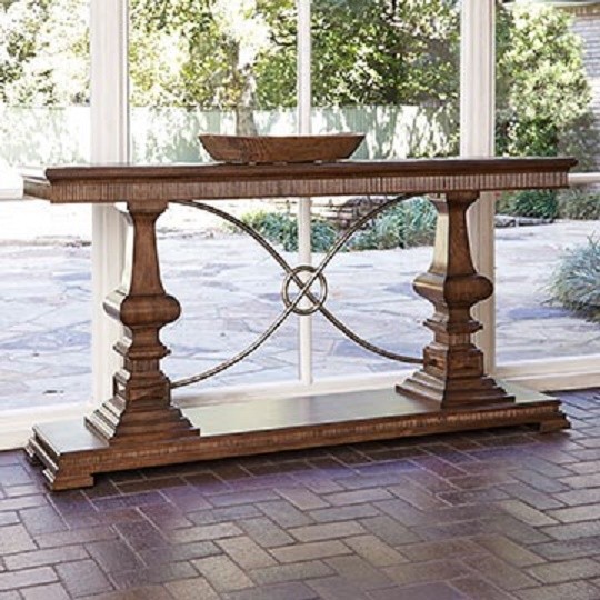 Ambella Home Collection Woodford Console Table  Nutmeg   Traditional   Console Tables   by GreatFurnitureDeal  Houzz