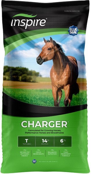 Blue Seal Inspire Charger Horse Food， 50-lb bag