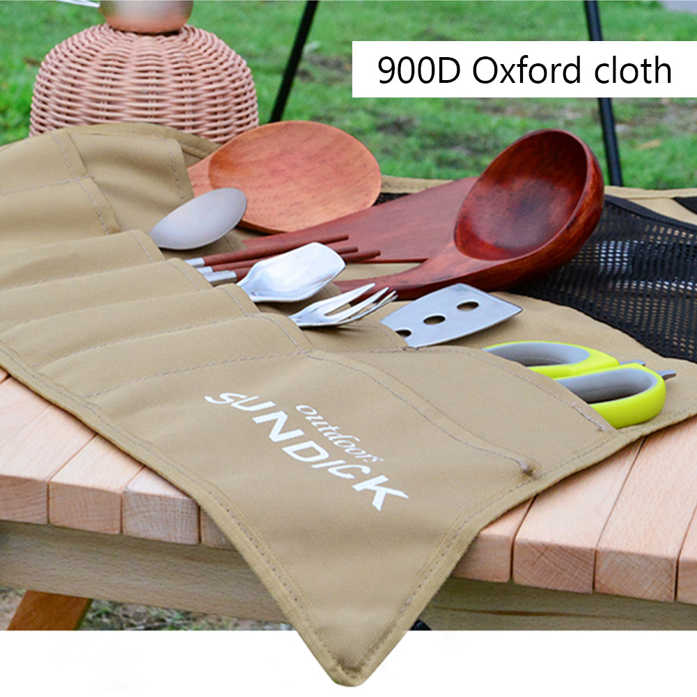 Mojoyce Waterproof 900D Oxford Fabric Camping Tableware Storage Bag (A Triangle)