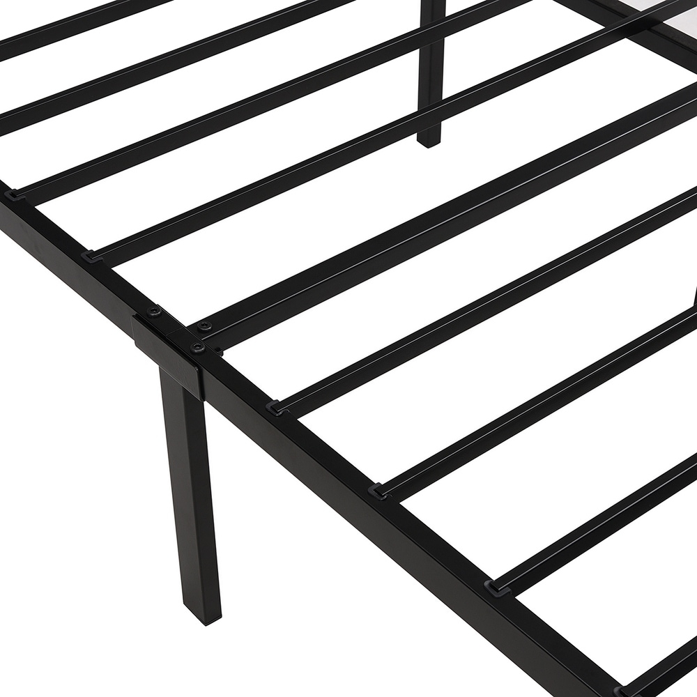 Elegant Design Metal Storage Platform Bed with a Big Drawer