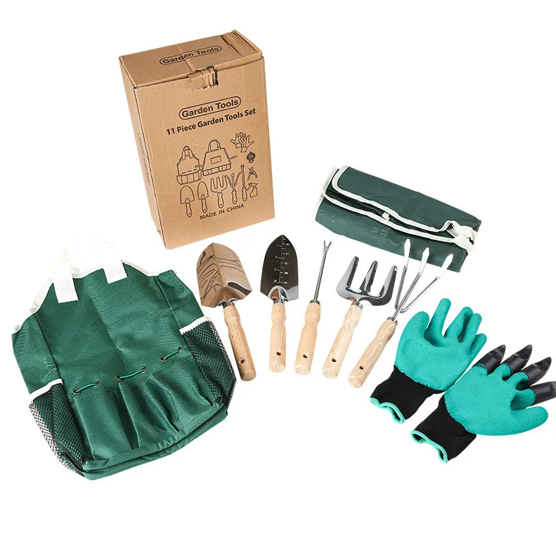 Wholesale  High quality Aluminum oy Steel Garden Hand Tool Set with Garden Bag