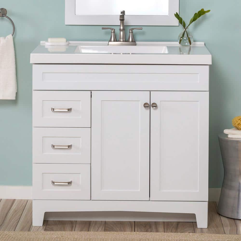 Home Decorators Collection Thornbriar 36 in W x 2152 in D x 342 in H Bath Vanity Cabinet Only in White