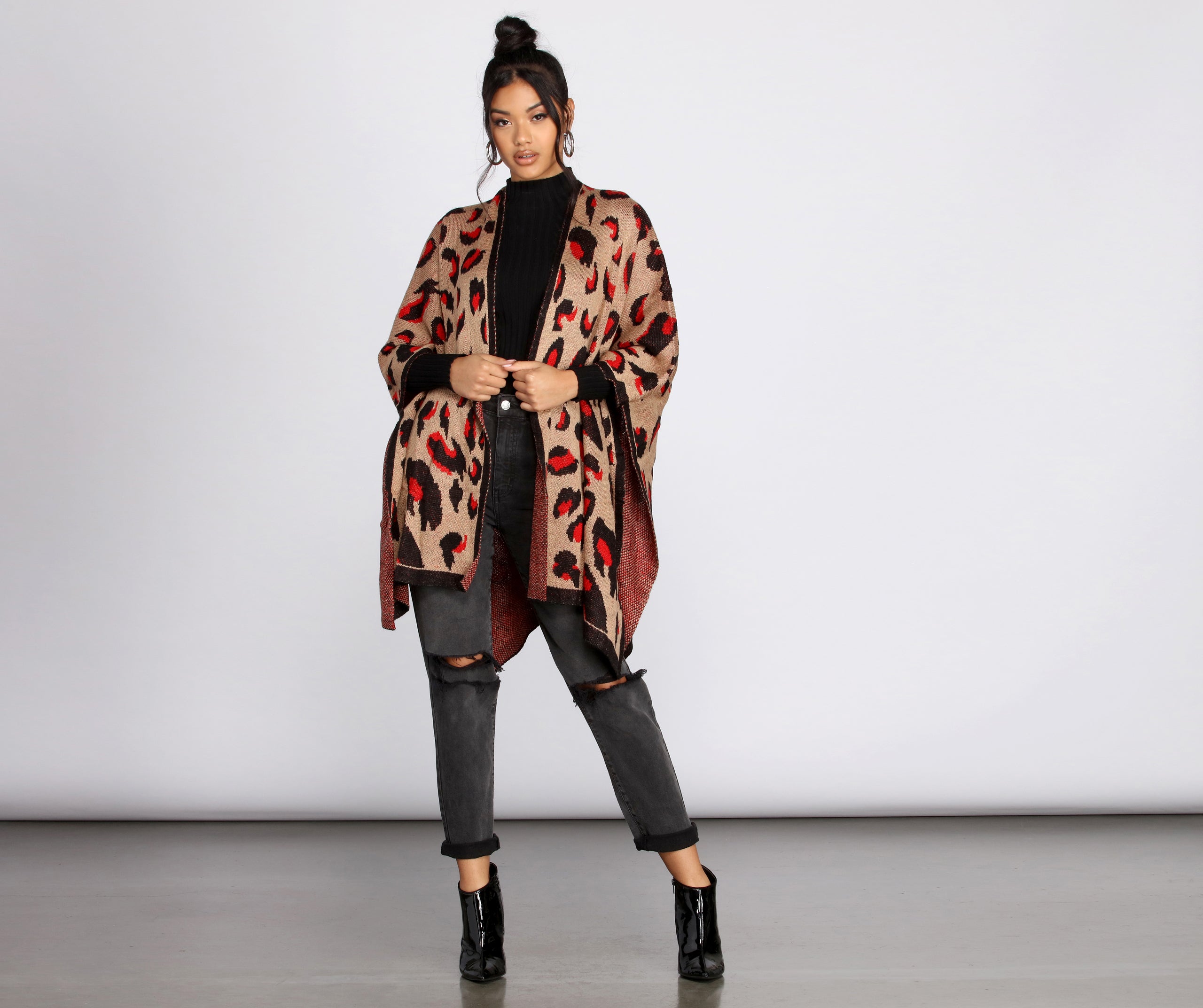 Cozy Leopard Print Kimono