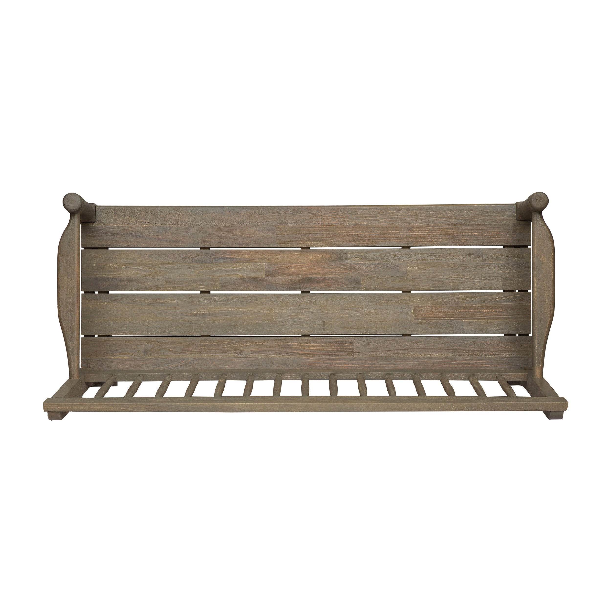 Kuhn Outdoor Acacia Wood Bench with Shelf