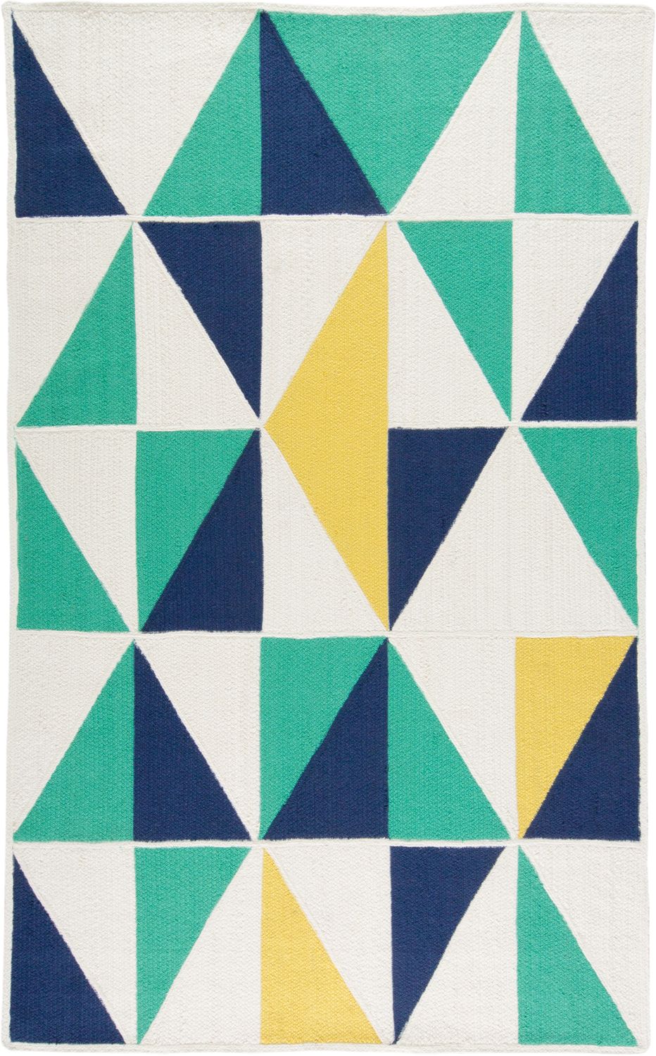 Chole Machine Braided Green and Blue Rug by BD Fine