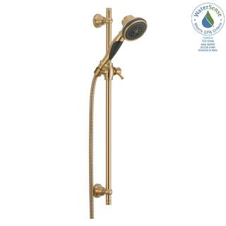 Delta 3-Spray Patterns Wall Mount Handheld Shower Head 1.75 GPM in Champagne Bronze 53021-CZ-PK