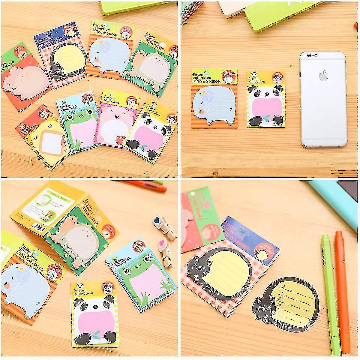 Cartoon Sticky Notes Self Sticky Notes Cute Animals Shaped Sticky Notes For Students Home Office Roommates Gifts