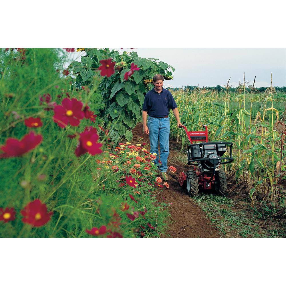 Troy-Bilt Big Red 20 in. 306cc OHV Electric Start Briggs and Stratton Engine Rear Tine Forward Rotating Gas Garden Tiller Big Red FRT