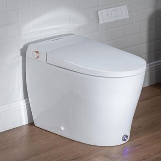 Casta Diva CD-Y070 Elongated Tankless Smart Bidet Toilet 1.28GPF in White CD-Y070