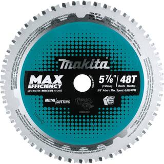 Makita 5-78 in. 48T Carbide-Tipped Max Efficiency Saw Blade Thin Metal B-69250