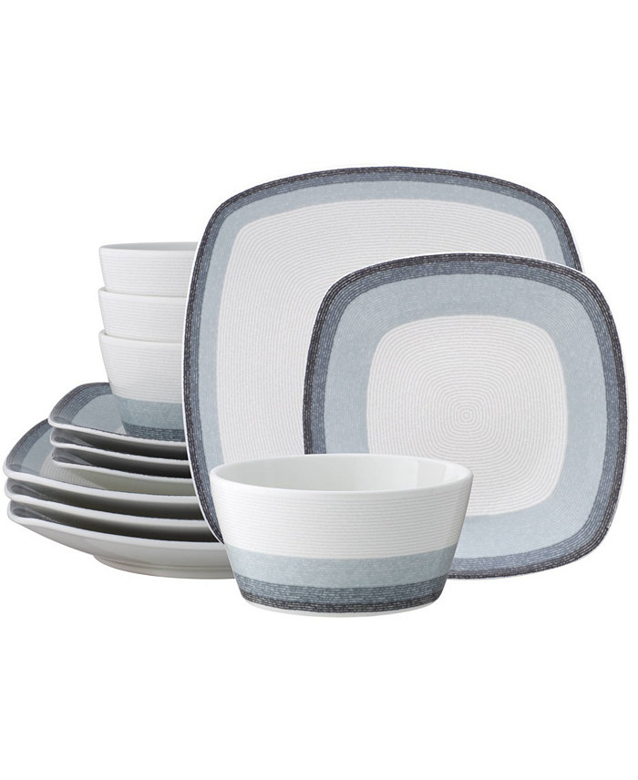 Noritake Colorscapes Layers 12 Piece Square Dinnerware Set