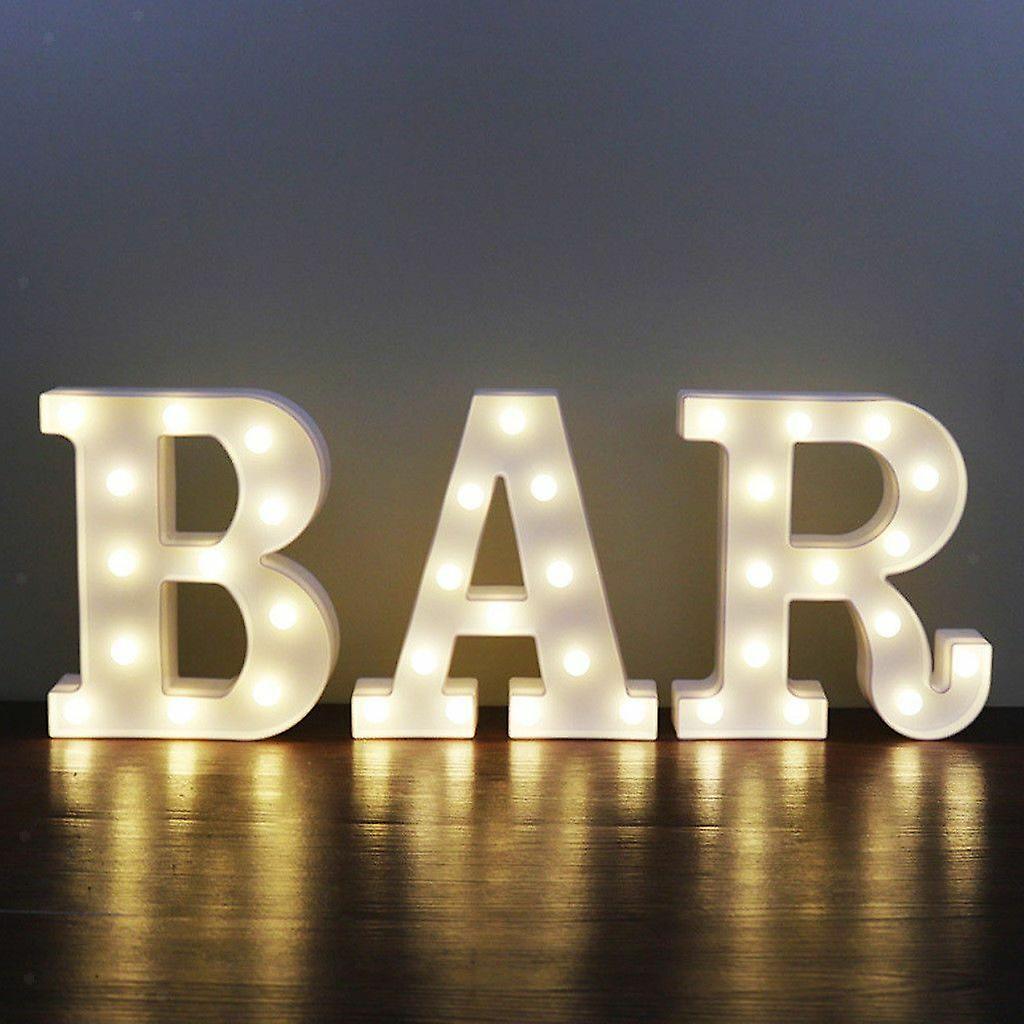 Led Marquee Letter Light 'bar' Vintage Alphabet Light Up Sign Wedding Party Diy