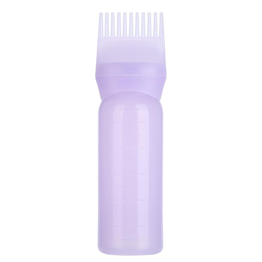 160ml Hair Dyeing Bottle Brush Shampoo Hair Color Oil Comb Applicator Tool(purple)