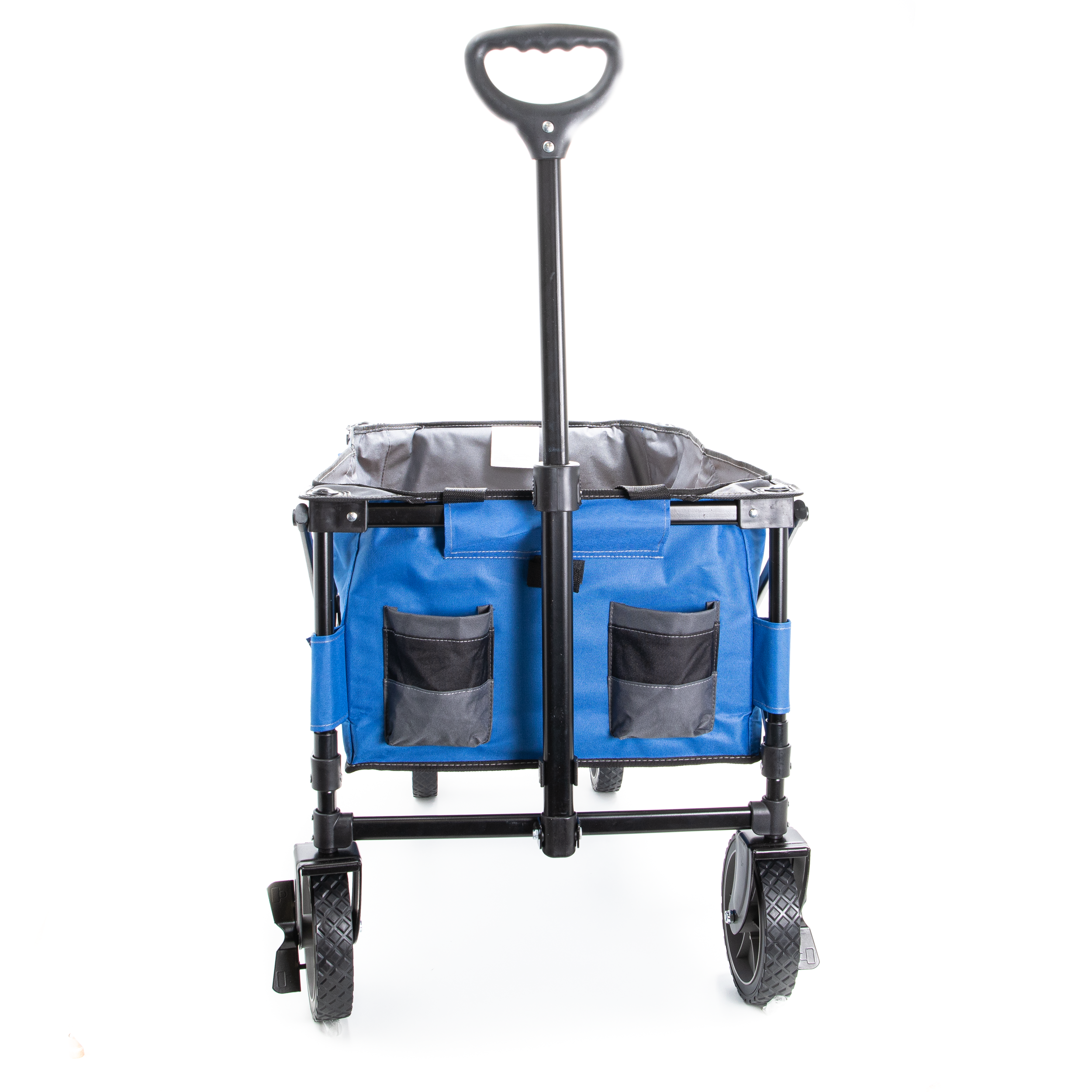 Collapsible Storage Cart, Folding Utility Wagon, Holds up to 176 lbs., Blue