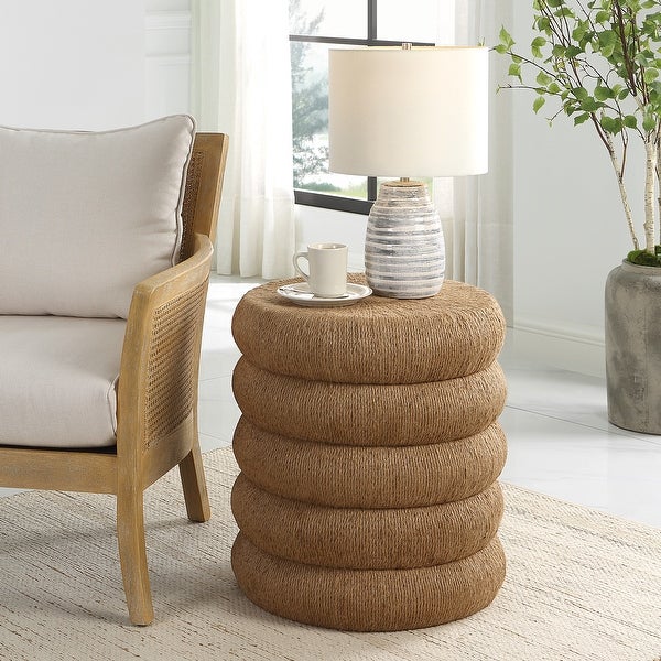 Uttermost Capitan Braided Rope Side Table - 20.5 W X 23.5 H X 20.5 D (in)